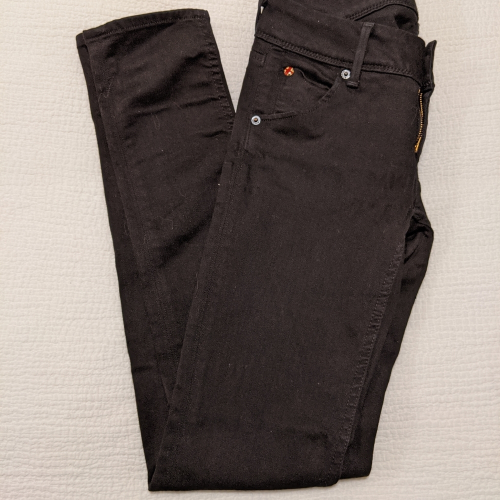Black Low Rise Hudson Skinny Jeans